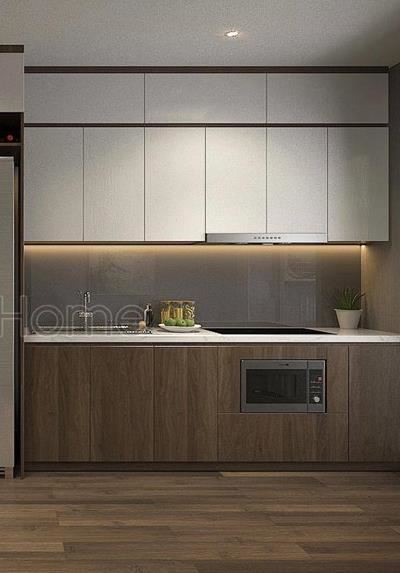 Tủ bếp gỗ công nghiệp tại chung cư AZ Sky Định Công